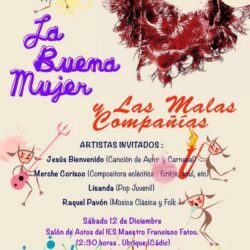 Concierto de La Buena Mujer y Las Malas Compañías el sábado 12 de diciembre en el IES Maestro Francisco Fatou