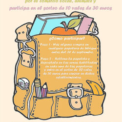 Campaña de sorteo de material escolar con motivo de la vuelta al cole