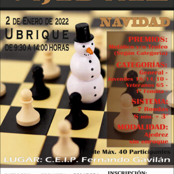 El torneo de ajedrez de navidad, el 2 de enero