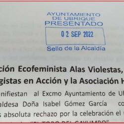 Varios colectivos presentan un escrito en el Ayuntamiento contra el toro del gayumbo