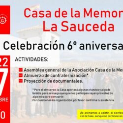 Sexto aniversario de la Casa de la Memoria La Sauceda