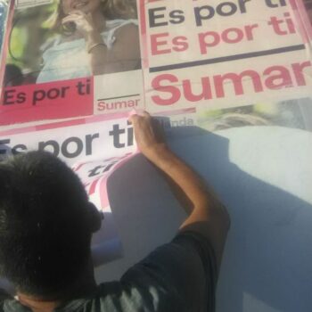 Carteles para Sumar tras el ‘debate vencedor’ de Yolanda Díaz