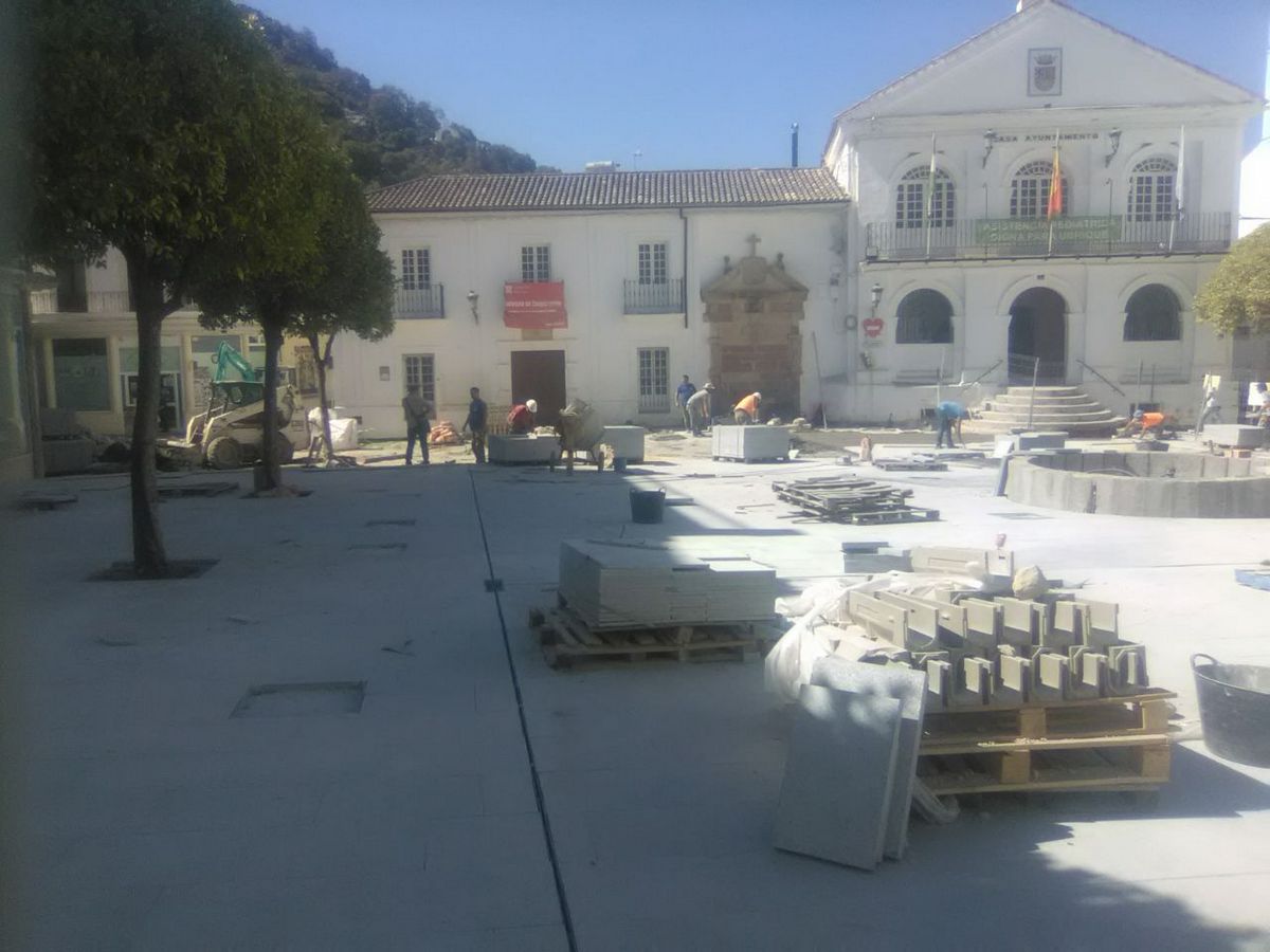 Obras actuales de la Plaza del Ayuntamiento.