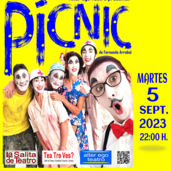 Representación teatral de <i>Picnic</i> en la Plaza de la Verdura