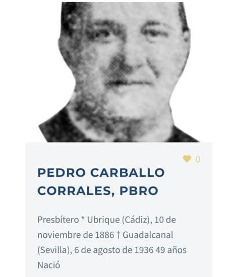 El presbítero ubriqueño Pedro Carballo.