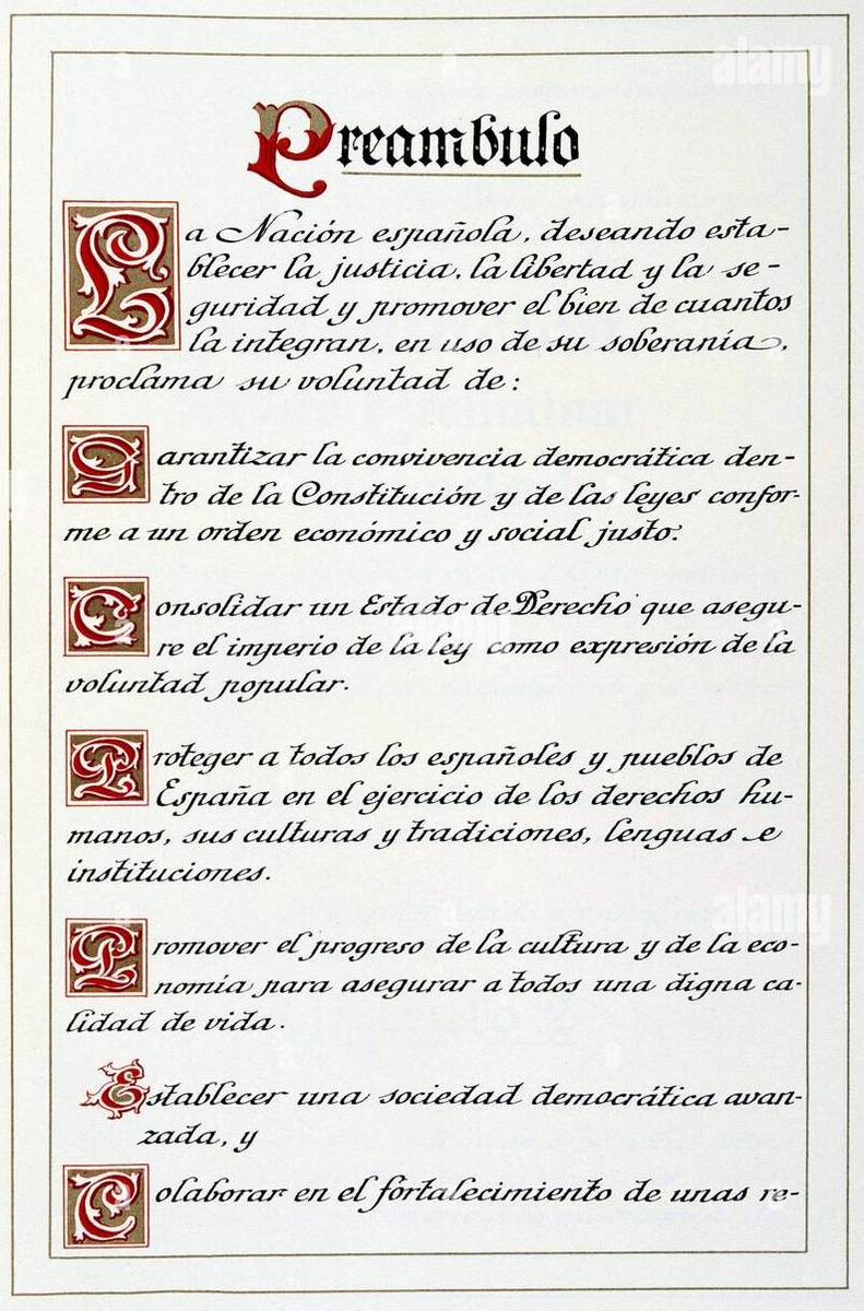 Preámbulo de la Constitución.