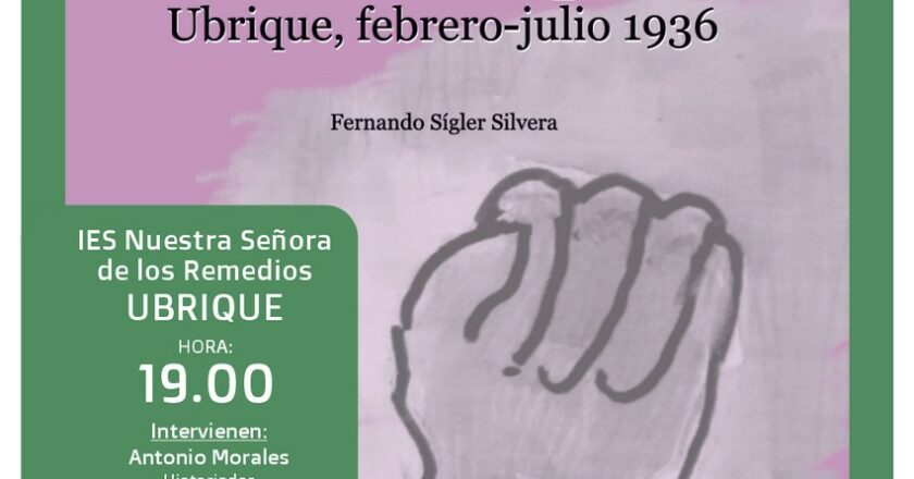Agenda: El libro <i>El Frente Popular. Ubrique, febrero-julio 1936</i> se presenta el jueves 14 de diciembre
