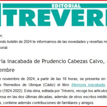 Nuevo boletín de novedades de Editorial Tréveris