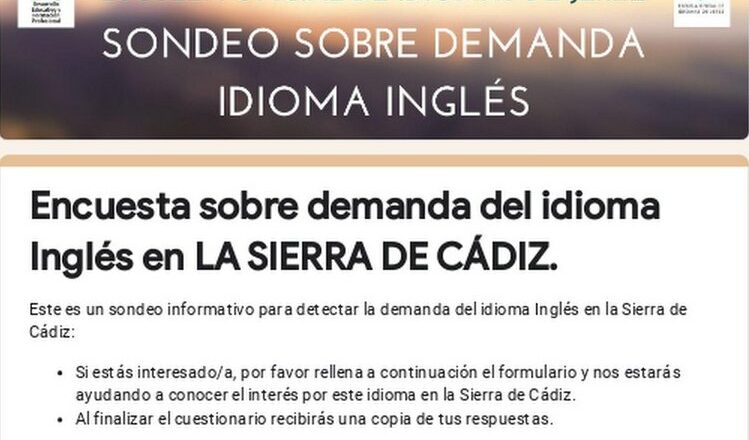 Encuesta para implantar la enseñanza del inglés en la Sierra