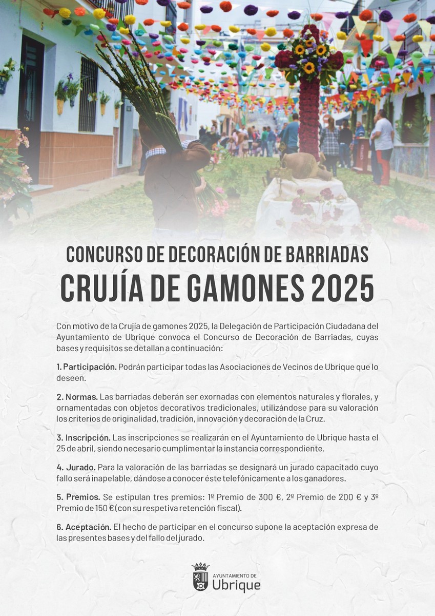 Cartel del concurso de decoración.