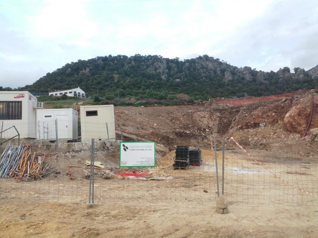 Polígono industrial en construcción, considerado ilegal, según la denuncia de Ecologistas en Acción.