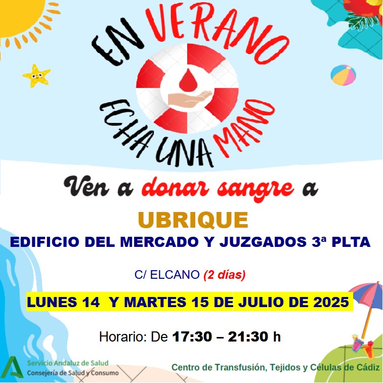 Cartel del llamamiento a la donación de sangre.