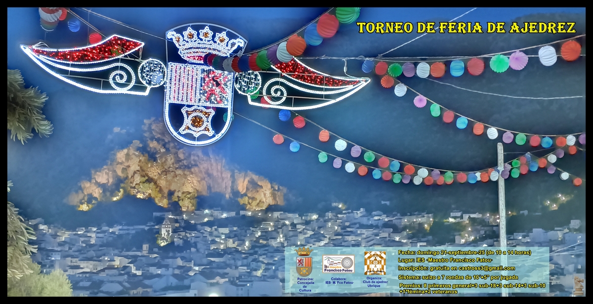 Cartel del Torneo de Ajedrez de Feria.