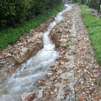 Dañada la calzada romana por el temporal
