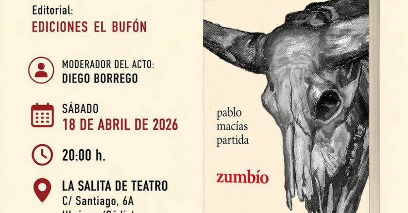 <i>Zumbío</i>: libro inspirado en una historia real de Prado del Rey, en La Salita de Teatro de Ubrique