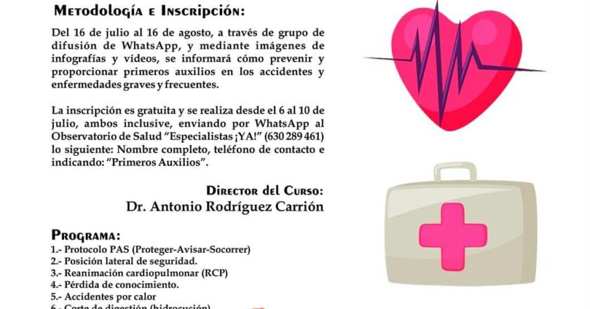 Curso de primeros auxilios en imágenes