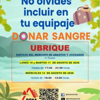 Llamada a la donación de sangre en verano