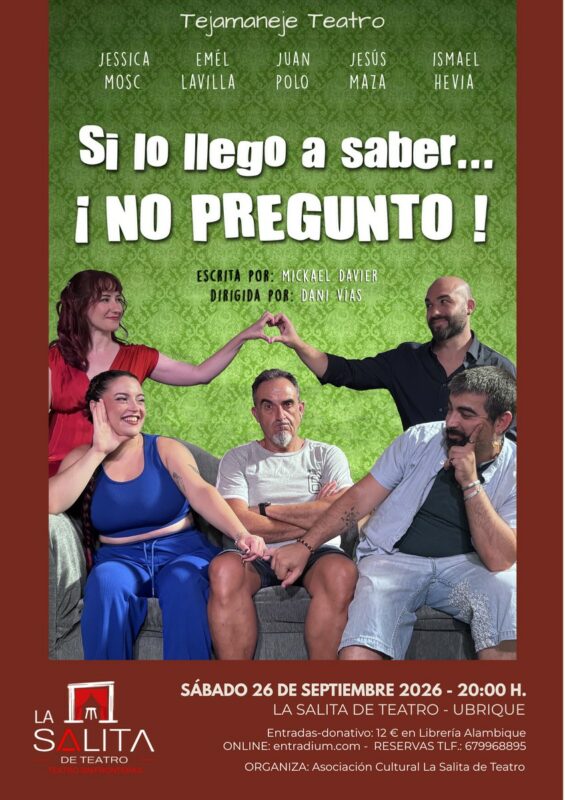 Cartel de la representación teatral.